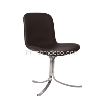 Poul Kjaerholm PK9 Leather Side Chair